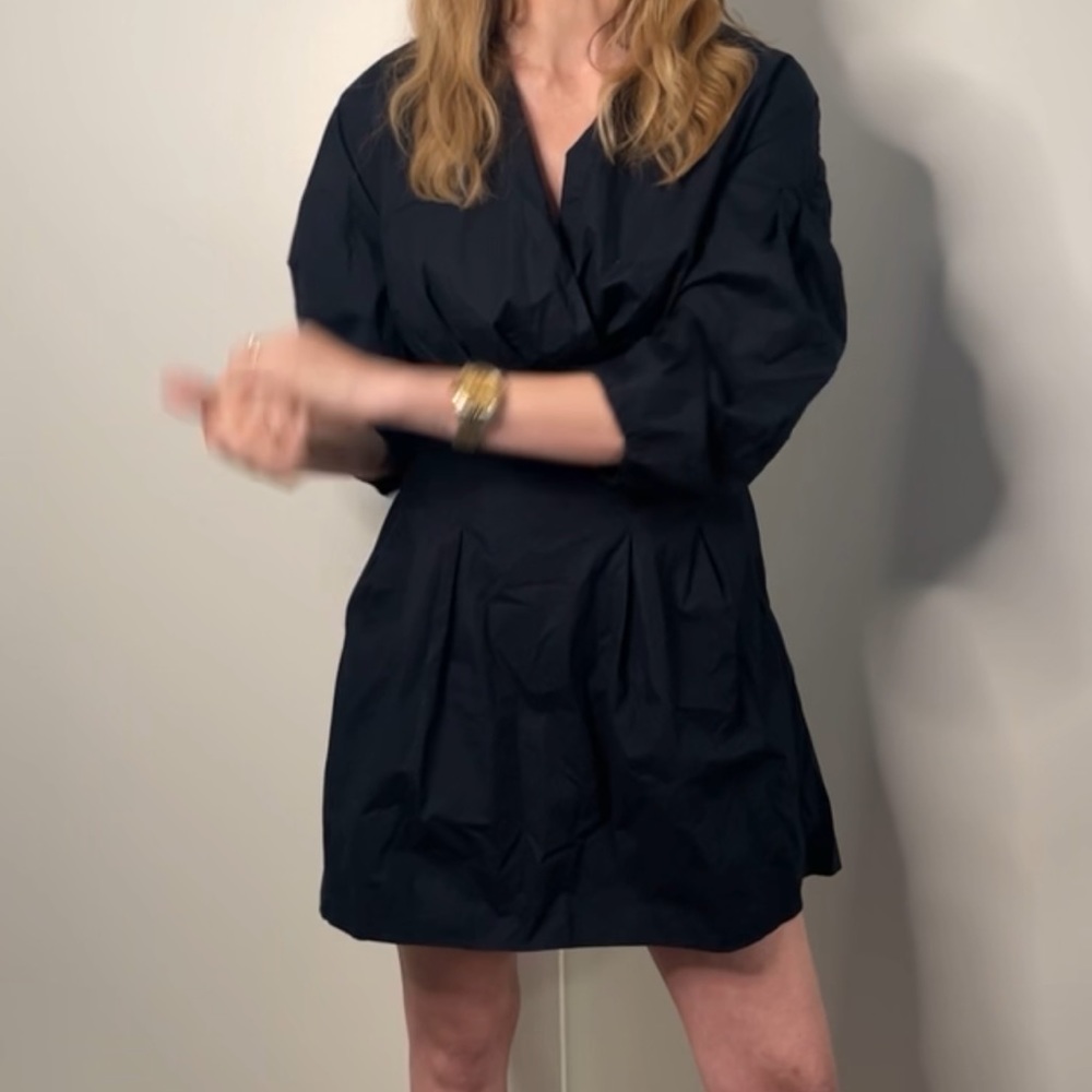 Bash lightweight cotton dress - only worn once or twice - very dark navy/black - Picture 3 of 3